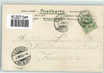 Glückskleeblatt AK mit Glimmerauflage Marienkäfer 1903 AK mit Glitzer