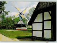 49661 W4590 Cloppenburg - Heuerhaus und Kokerwindmühle Museumsdorf Nieersächsisches Freilichtmuseum
