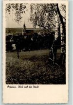 09569 O9388 Oederan - Blick auf die Stadt Heimatfest 1937 Rückseite mit Abschürfungen bzw Kleberesten