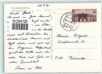 25938 W2270 Süderende auf Föhr - St. Laurentii-Kirche Rückseite mit Abschürfungen bzw Kleberesten