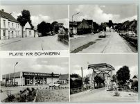 19086 O2713 Plate , Meckl Gebrauchsspuren Rückseite mit Abschürfungen und Kleberesten