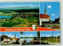 83119 W8201 Obing - Kirche Seesteg Minigolf Rückseite mit Abschürfungen bzw Kleberesten