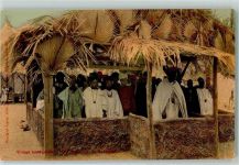 Village Senegalaise - Volkstypen - Prayers AK