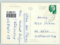 15345 O1274 Rüdersdorf b Berlin Gebrauchsspuren Rückseite mit Abschürfungen und Kleberesten