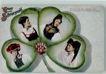 W7624 Schapbach Tracht aus dem Schwarzwald AK Glückskleeblatt