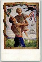 Prag Praha VIII Slet Sokolsky 1926 Turnfest Motiv Tschechien Gebrauchsspuren