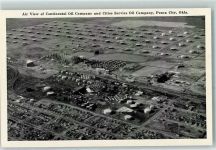 Ponca City OK - Ölfelder Fabrik Fliegeraufnahme