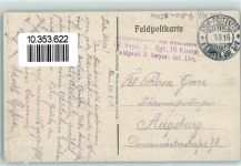 80000 Amiens 1916 - Feldpost WK I