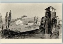Roma Zeichnungen aus Italien Ponte Molle AK Goethe