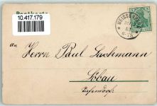 sign. Mailick Lithographie Künstlerkarte Neujahr AK Telefon 1902 Gebrauchsspuren