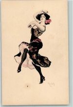 Serie VI Nr. 6 sign. Reznicek Tanz AK Simplicissimus