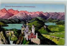 87645 W8959 Hohenschwangau - Schlösser Neuschwanstein Hohenschwangau See