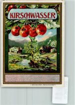 Kirschwasser Flaschenetikett Lithographie