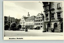 87719 W8948 Mindelheim - Marktplatz Telefonhäuschen Marienbrunnen Briefmarkenautomat