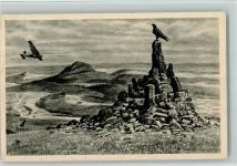 WK II Segelflug sign Lindegreen - Fliegerdenkmal - Die Rhön Nr. T 5 AK Mandt