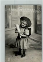 Erster Schulgang - Fotoverlag B Serie 195-3 , gute Erhaltung Schule