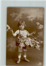 Fotoverlag EAS Serie 04731-3 Kind mit einem Bauchladen , gute Erhaltung Flieder Foto AK