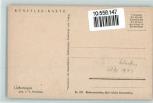W7770 Überlingen , Bodensee Ortsansicht mit Kirche sign. Marschall Marschall, V. Künstlerkarte