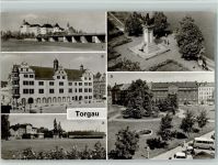 04860 O7290 Torgau - Schloß Hartenfels Denkmal d. Begegnung Martha Brautzsch Platz