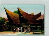 Sumatra Gebrauchsspuren Missionsarzt kommt in ein Batak Dorf