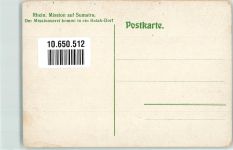 Sumatra Gebrauchsspuren Missionsarzt kommt in ein Batak Dorf