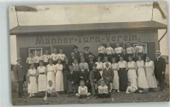 Holzhaus Männer-Turnverein Gruppenbild MTV Turnen Privatfoto AK