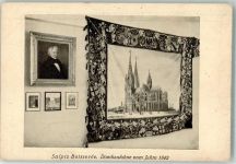 Dombaufahne vom Jahre 1842 Gestickte Fahne Gebrauchsspuren