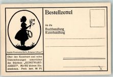 Aus der Serie Schatten-Liliput Bestellzettel Buchhandlung Kunstwart Postkarte