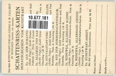 Aus der Serie Schatten-Liliput Bestellzettel Buchhandlung Kunstwart Postkarte