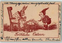 Ostern Hase vermenschlicht Pormit Nr.150 Zwerg