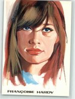 Francoise Hardy sign. F. Piccioni Rock / Pop Künstlerkarte