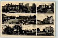 04838 O7280 Eilenburg Gebrauchsspuren Schloß Sorbenturm Stadtschule Rathaus Torgauer-Brücke