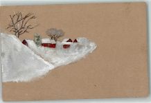 handgemalt Winter Baum 1911