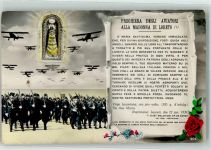 10100 Torino Turin 1939 Fotomontage AK Fluggeräte Uniform Fliegergebet Madonna di Loreto Ort lt. Verlag