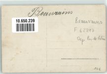 62217 Beaurains Privatfoto AK Ort handschriftlich