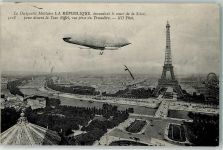 Paris Le Dirigeable Militaire La Republique Ballon 1910