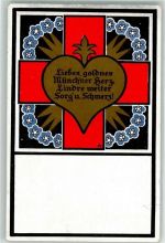 W8000 München Orts-Sammel-Komitee Rotes Kreuz 1915 Künstlerkarte