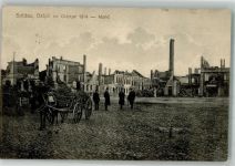 Soldau Dzialdowo 1914 Foto AK Marktplatz Feldpost WK I Nr. 71