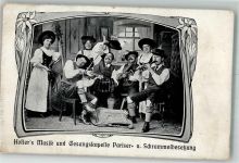 Hoflers Gesangskapelle Pariser- und Schrammelbesetzung Ziehharmonika Jugendstil Zither
