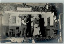 WK I Werihnachtsspiel der Soldaten Transvestit Foto AK