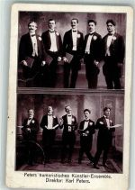 Peter humoristisches Künstler Ensemble Dir. Karl Peters Musikgruppe 1912 Gebrauchsspuren