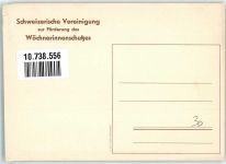 Schweizerische Vereinigung zur Förderung des Wöchnerinnenschutzes Wäsche waschen Künstlerkarte Hilfsorganisation Gebrauchsspuren