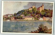 Ottensheim sign. Schmidt Donau-Dampfschifffahrt Wien Binnenschiff Künstlerkarte