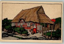 Bauernhäuser Schleswig Hostein Kunstverlag Kumm Gebr. Nr. 4298 Künstlersteindruck Künstlersteindruck