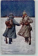 Freundesgruß im Feindesland WK I Brüder Kohn BKW 933-7 Feiertag, K. Künstlerkarte