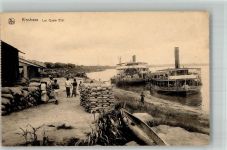 Kinshasa Léopoldville Foto AK Hafen Les Quais Etat