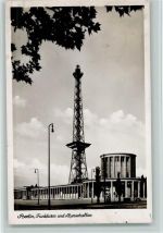 W1000 Berlin Mitte 1952 Funkturm und Messehallen Funk