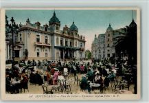 Monte Carlo - Place du C asino - Cafe ca 1920 AK