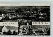 92366 W8431 Hohenfels , Oberpf - Gesamtansicht Postamt Pfarrkirche Erholungsheim 4-Bildaufnahme