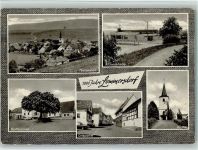 53945 W5378 Lommersdorf - Teilansicht Allzweckhalle Dorfbrunnen Ortspartie Kirche